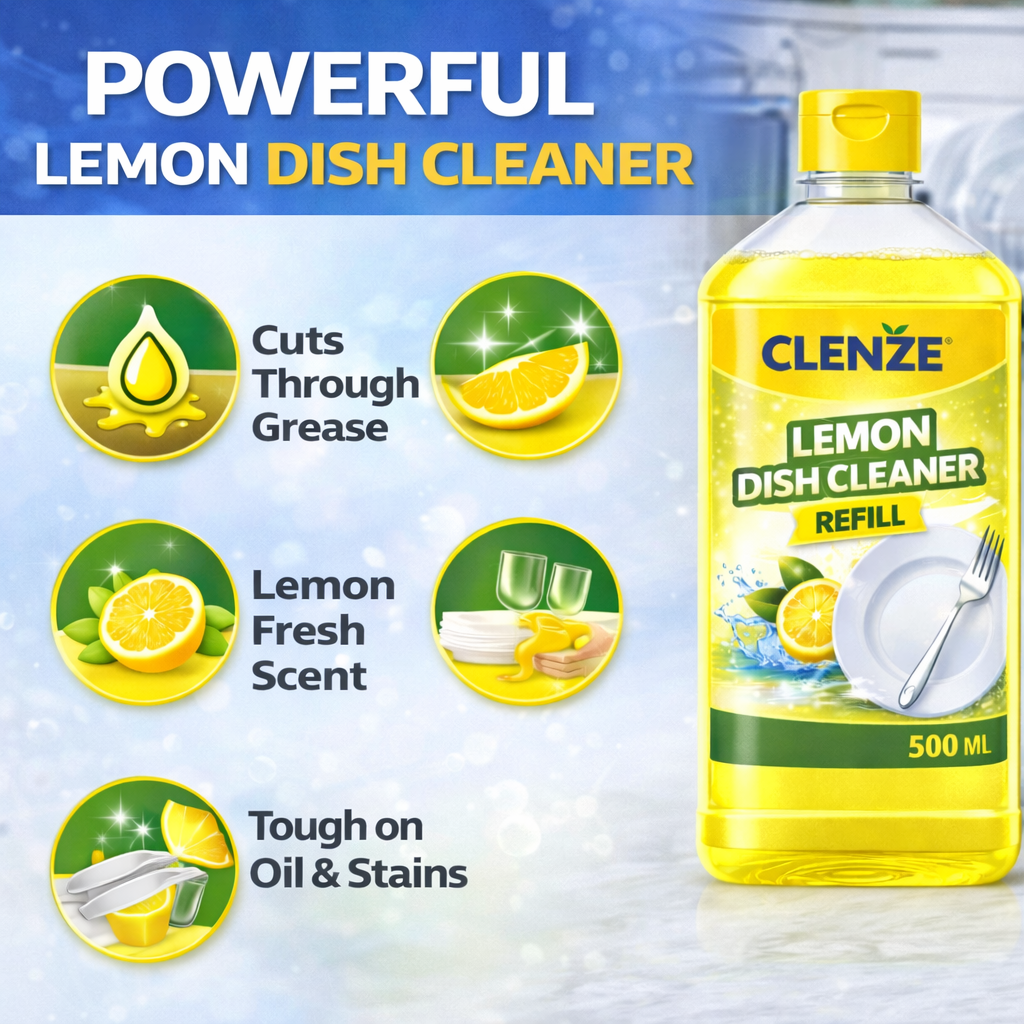 Clenze Dishwash Liquid 1 Liter Refill Packet - Image 4