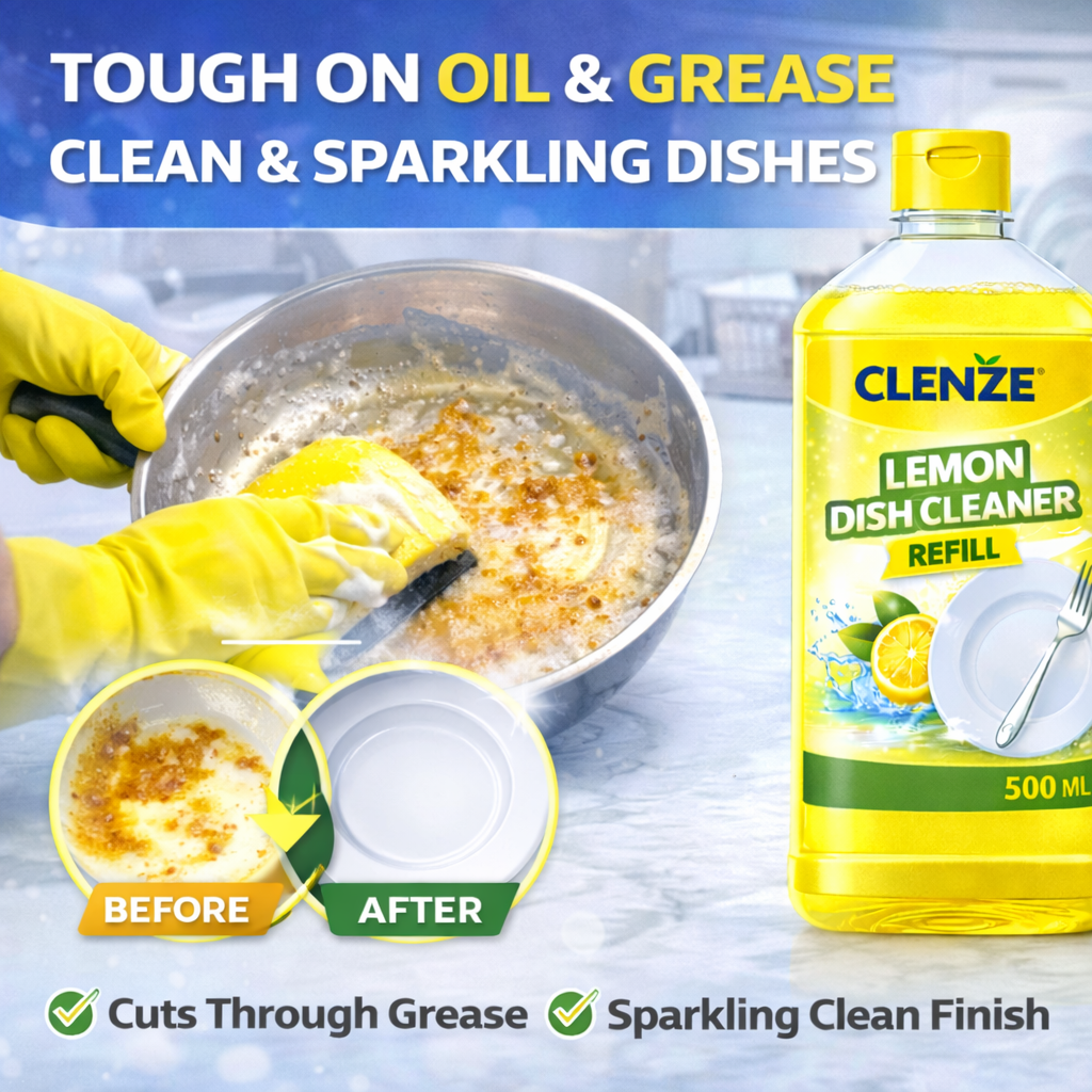 Clenze Dishwash Liquid 1 Liter Refill Packet - Image 3