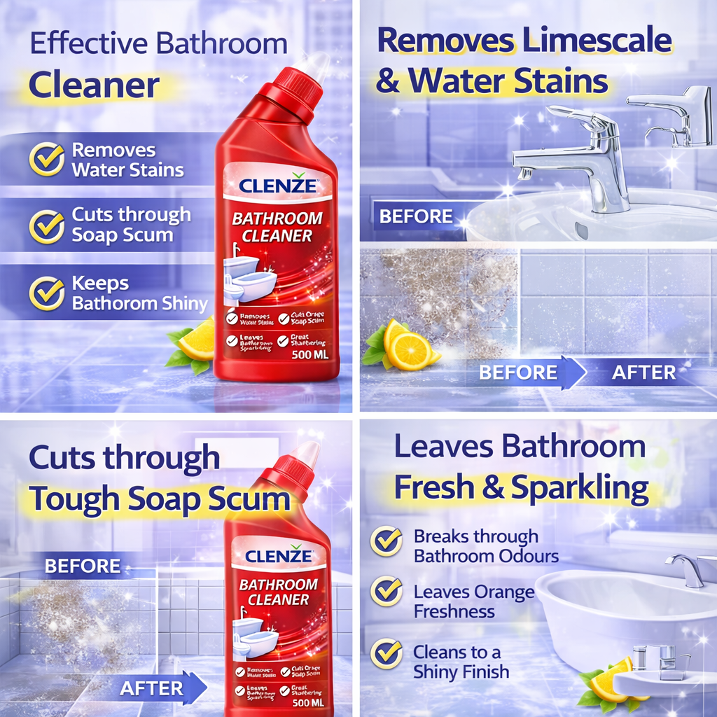 Clenze Bathroom Cleaner Liquid 500 ML Bottel - Image 4