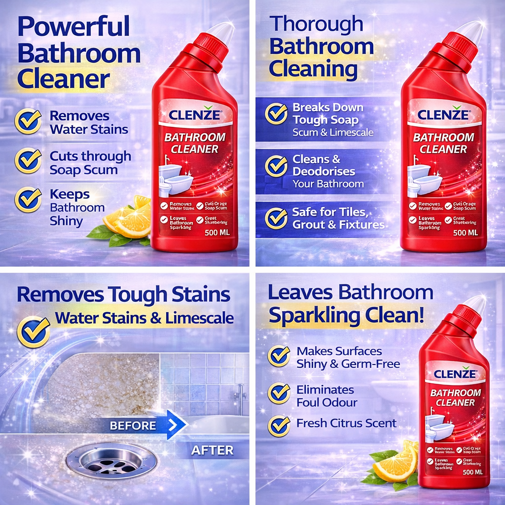 Clenze Bathroom Cleaner Liquid 500 ML Bottel - Image 3