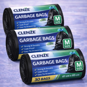 Clenze Garbage Bags | Medium | 90 Count | 30 Bags X 3 Rolls