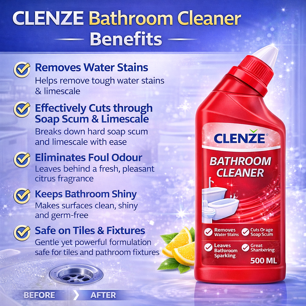 Clenze Bathroom Cleaner Liquid 500 ML Bottel - Image 2