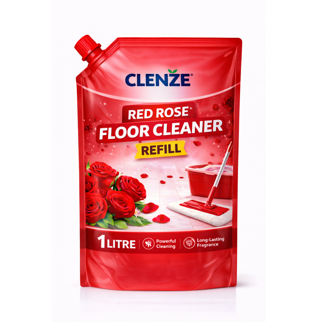 Clenze Surface & Floor Cleaner Red Rose 1 Litre Refill Pouch